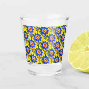 Muster für niedliche Abstrakte Blume Schnapsglas