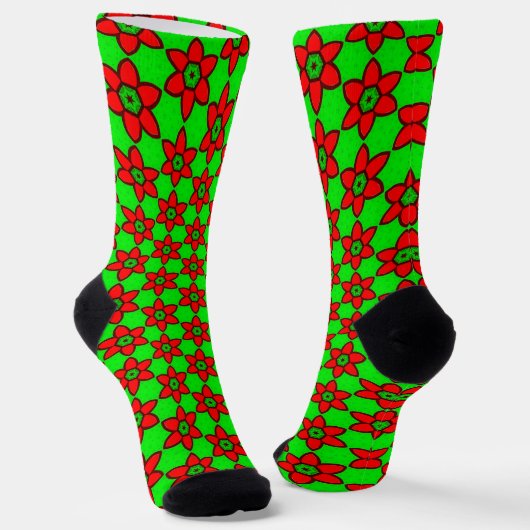 Muster für niedliche Abstrakte Blume Socken (Gewinkelt)