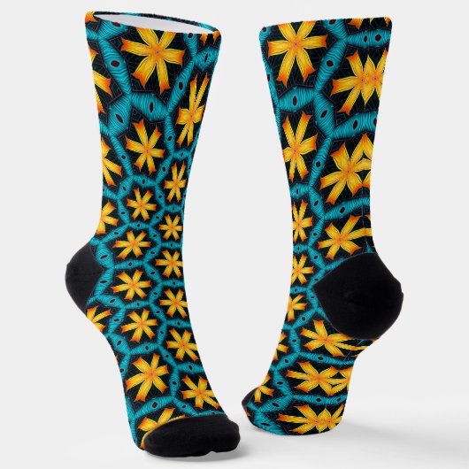 Muster für niedliche Abstrakte Blume Socken (Gewinkelt)