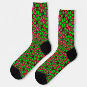 Muster für niedliche Abstrakte Blume Socken (Linkes Detail)