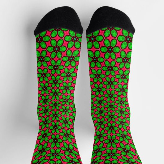 Muster für niedliche Abstrakte Blume Socken (Oben)