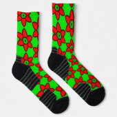 Muster für niedliche Abstrakte Blume Socken (Rechts)