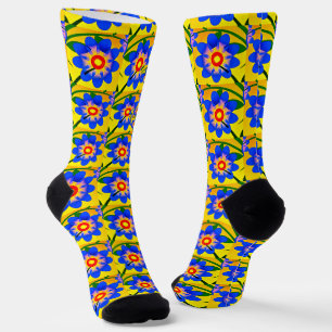 Muster für niedliche Abstrakte Blume Socken