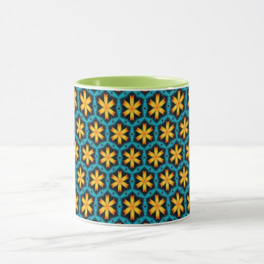 Muster für niedliche Abstrakte Blume Tasse (Zentrum)