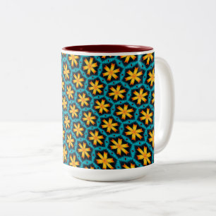 Muster für niedliche Abstrakte Blume Zweifarbige Tasse
