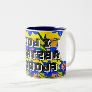 Muster für niedliche Abstrakte Blume Zweifarbige Tasse