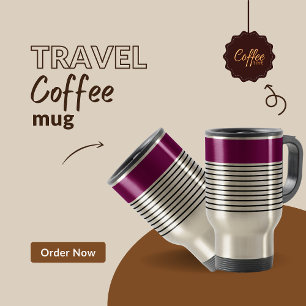 Muster für niedliche Abstrakte Streifen Reisebecher