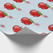 Muster für niedliche Apple-Liebe Geschenkpapier (Ecke)
