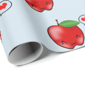 Muster für niedliche Apple-Liebe Geschenkpapier (Rolleneckpunkt)