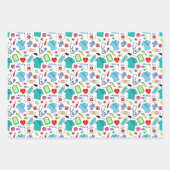 Muster für niedliche ärztliche Krankenpflege Geschenkpapier Set (Vorderseite 3)