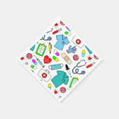 Muster für niedliche ärztliche Krankenpflege Serviette (Ecke)