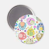 Muster für niedliche Blume Magnet (Vorderseite/Rückseite)