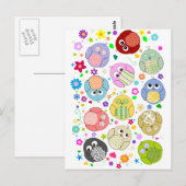 Muster für niedliche Blume Postkarte (Vorne/Hinten)