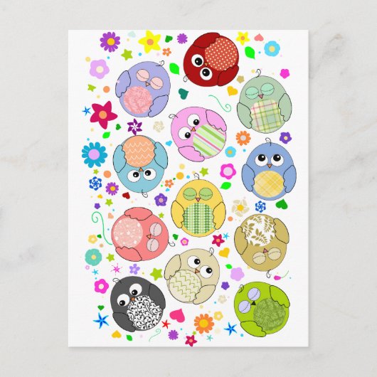 Muster für niedliche Blume Postkarte (Vorderseite)