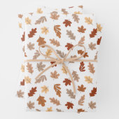 Muster für niedliche braune Herbstlaube Geschenkpapier Set (Beispiel)