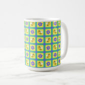 Muster für niedliche Cartoon-Biene und Blume Kaffeetasse (VorderseiteRechts)