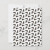 Muster für niedliche Dackel Einladung (Rückseite)