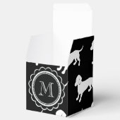 Muster für niedliche Dackel Geschenkschachtel (Geöffnet)