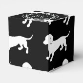 Muster für niedliche Dackel Geschenkschachtel (Rückseite)