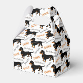 Muster für niedliche Dackel oder Dackel Geschenkschachtel (Rückseite)