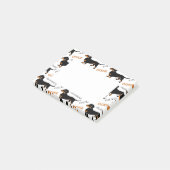 Muster für Niedliche Dackel oder Dackel Post-it Klebezettel (angewinkelt)