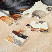 Muster für niedliche Dackel Puzzle (Seite)