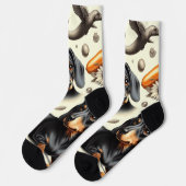 Muster für niedliche Dackel Socken (Linkes Detail)