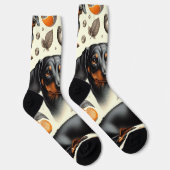 Muster für niedliche Dackel Socken (Rechts)