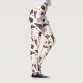 Muster für niedliche Eiscreme-Leckereien Leggings (Rechts)