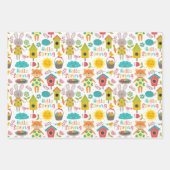 Muster für niedliche Frühlings-/OsterCartoon Geschenkpapier Set (Vorderseite 2)
