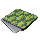 Muster für niedliche grüne Blätter Laptopschutzhülle (Vorne Knopf)