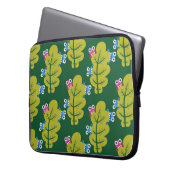 Muster für niedliche grüne Blätter Laptopschutzhülle (Vorderseite Links)