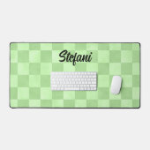 Muster für niedliche grüne Limone Schachbretter Schreibtischunterlage (Tastatur & Maus)