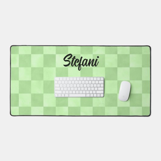 Muster für niedliche grüne Limone Schachbretter Schreibtischunterlage (Tastatur & Maus)