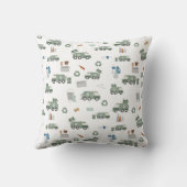 Muster für niedliche, grüne Recycelnd Lkw-Kinder Kissen (Rückseite)