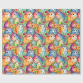 Muster für niedliche Guinea Geschenkpapier (Flach)