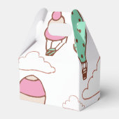 Muster für niedliche Heißluftballons Geschenkschachtel (Rückseite)