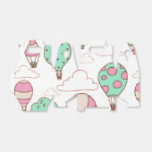 Muster für niedliche Heißluftballons Geschenkschachtel (Ungefaltet)