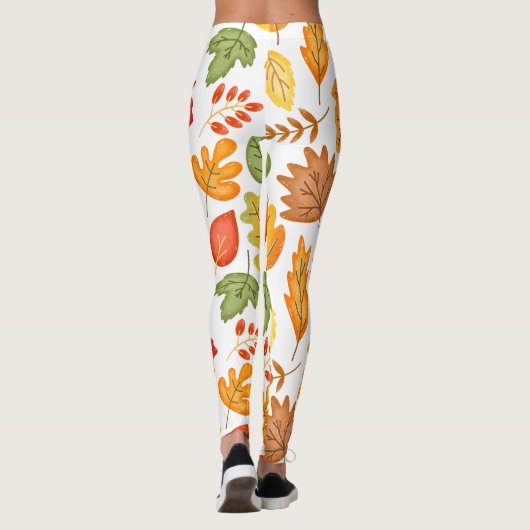 Muster für niedliche Herbstlaub Leggings (Rückseite)