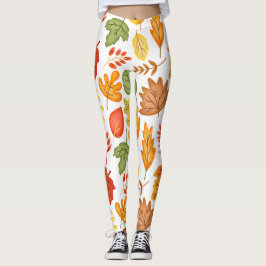 Muster für niedliche Herbstlaub Leggings