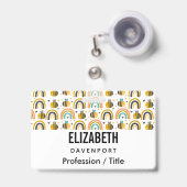 Muster für niedliche Hummeln und Regenbogen Ausweis (Vorderseite mit Ausziehbar)