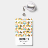 Muster für niedliche Hummeln und Regenbogen Ausweis (Rückseite mit einziehbar)