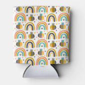 Muster für niedliche Hummeln und Regenbogen Dosenkühler (Vorderseite)