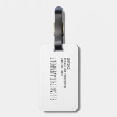 Muster für niedliche Hummeln und Regenbogen Gepäckanhänger (Rückseite vertikal)