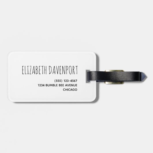 Muster für niedliche Hummeln und Regenbogen Gepäckanhänger (Rückseite horizontal)