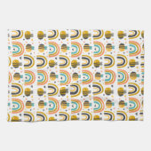 Muster für niedliche Hummeln und Regenbogen Geschirrtuch (Horizontal)