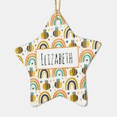 Muster für niedliche Hummeln und Regenbogen Keramik Ornament (Links)