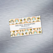 Muster für niedliche Hummeln und Regenbogen Magnetische Visitenkarte (Beispiel)