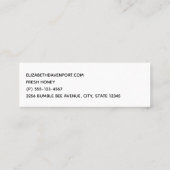 Muster für niedliche Hummeln und Regenbogen Mini Visitenkarte (Rückseite)