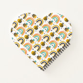 Muster für niedliche Hummeln und Regenbogen Notizblock (Rückseite)